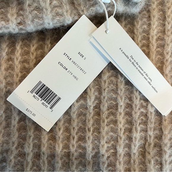 NWT Vince Size Small Ribbed Funnel Neck Sweater Alpaca Wool Soft Thick $375 - Picture 7 of 7